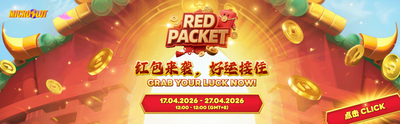 MicroSlot Red Packet grab your luck banner