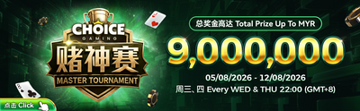 Choice Gaming Master Tournament on Winbox Now!
