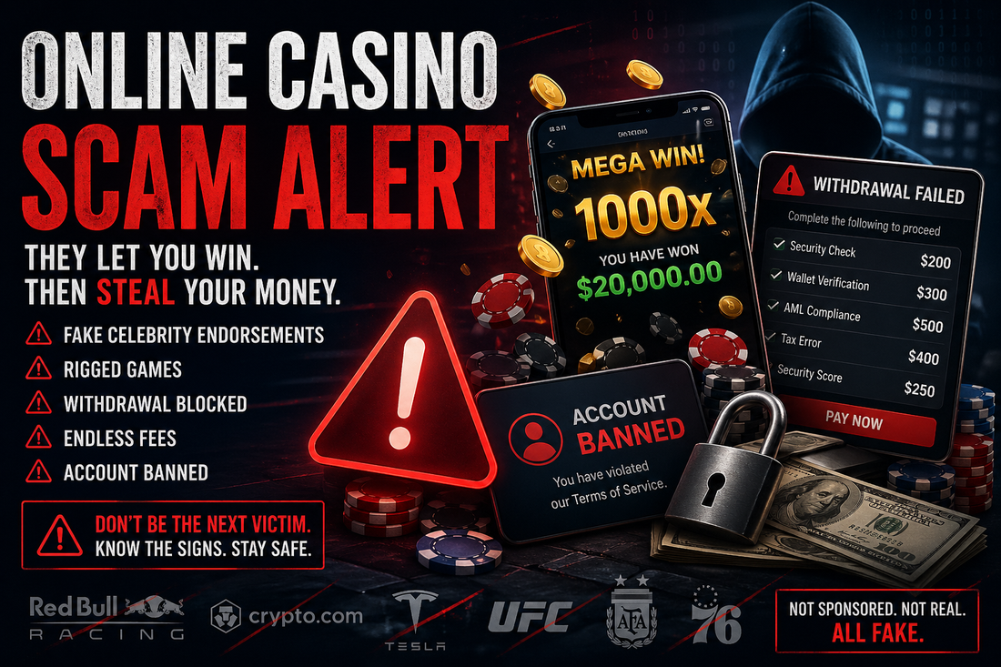 Online Casino Scam Warning: How These “Too Good to Win” Platforms Actually Steal Your Money