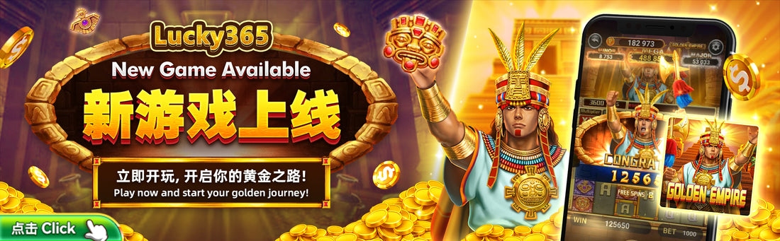 Lucky365 Golden Empire new game available banner